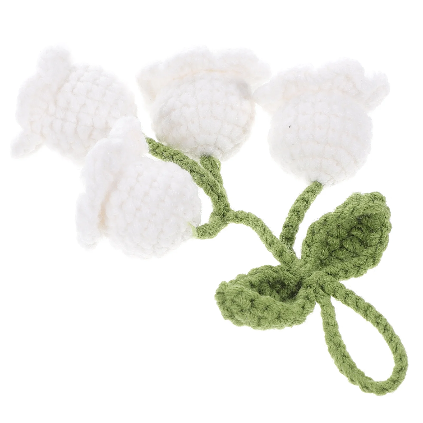 

Lily The Valley Pendant Keychain Adorable Knitted Flower Bag Crochet Decorative Braid Accessories