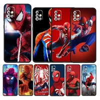 spiderman marvel heros for samsung galaxy a52s a72 a71 a52 a51 a12 a32 a21s 4g 5g tpu soft black silicone phone case capa cover