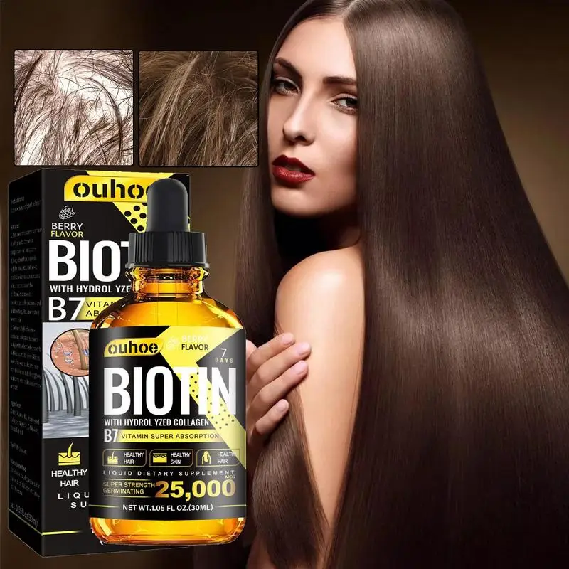 Коллаген B7 с витамином эфирное масло для роста волос, укрепляющая текстура волос, питает волосы, густые, уход за волосами, эфирное масло