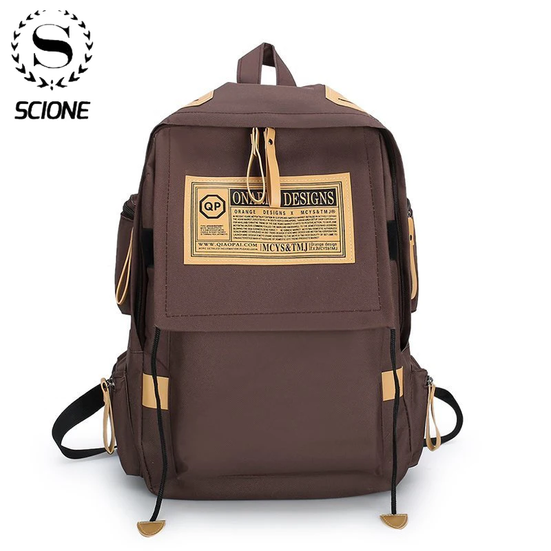 

SCIONE Retro Trend Backpack Student Schoolbag Satchel For Women Large Capacity Casual Fashion Men Rucksack K371