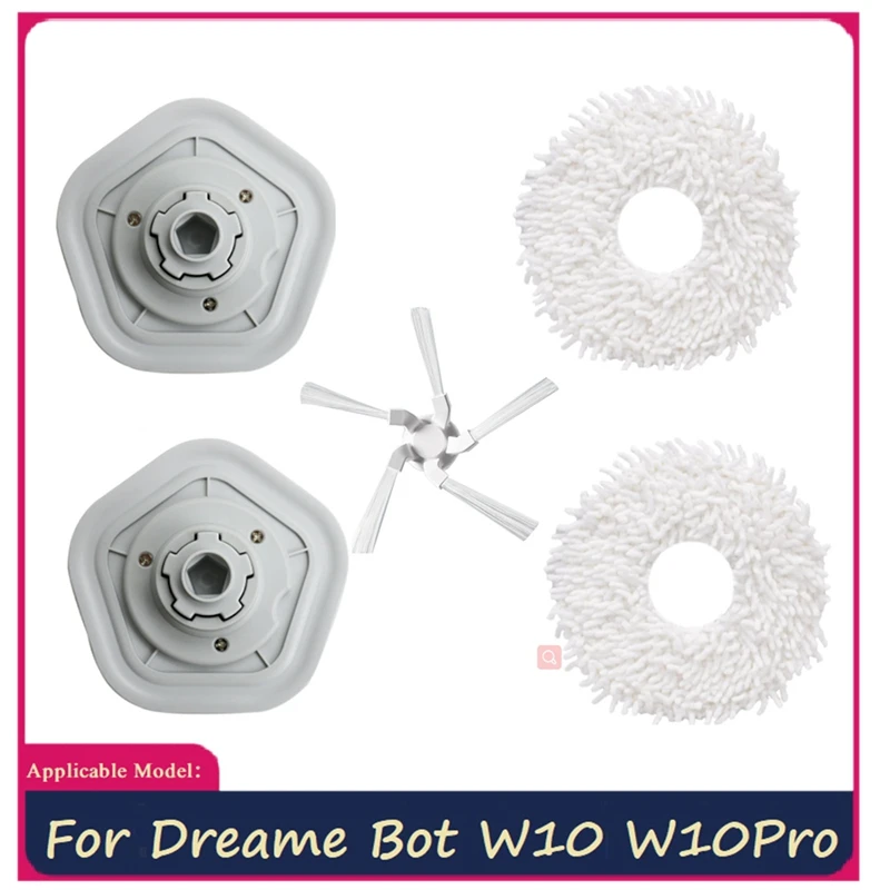 

5Pcs Replacement Accessories Mop Cloth Side Brush For Xiaomi Dreame W10/W10 Pro Robot Vacuum Cleaner Part Cleaning Floor