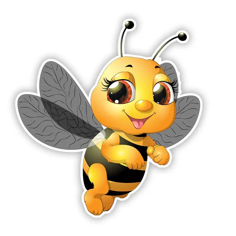 

Various Sizes/Colors Personality PVC Decal A Bee Flying Waterproof Car Sticker on Motorcycle Laptop Decorative 14cm*13cm