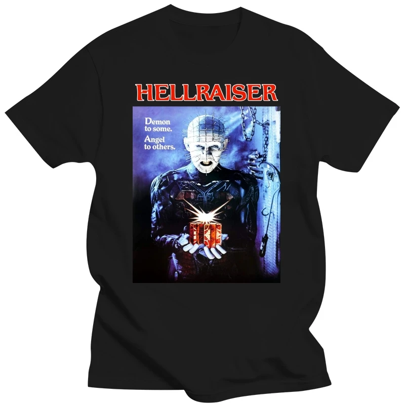 

New Hellraiser Pinhead Horror Vintage Promo Retro Unisex T Shirt Doublesided Film Horror VHS 80s Clive Barker 1987
