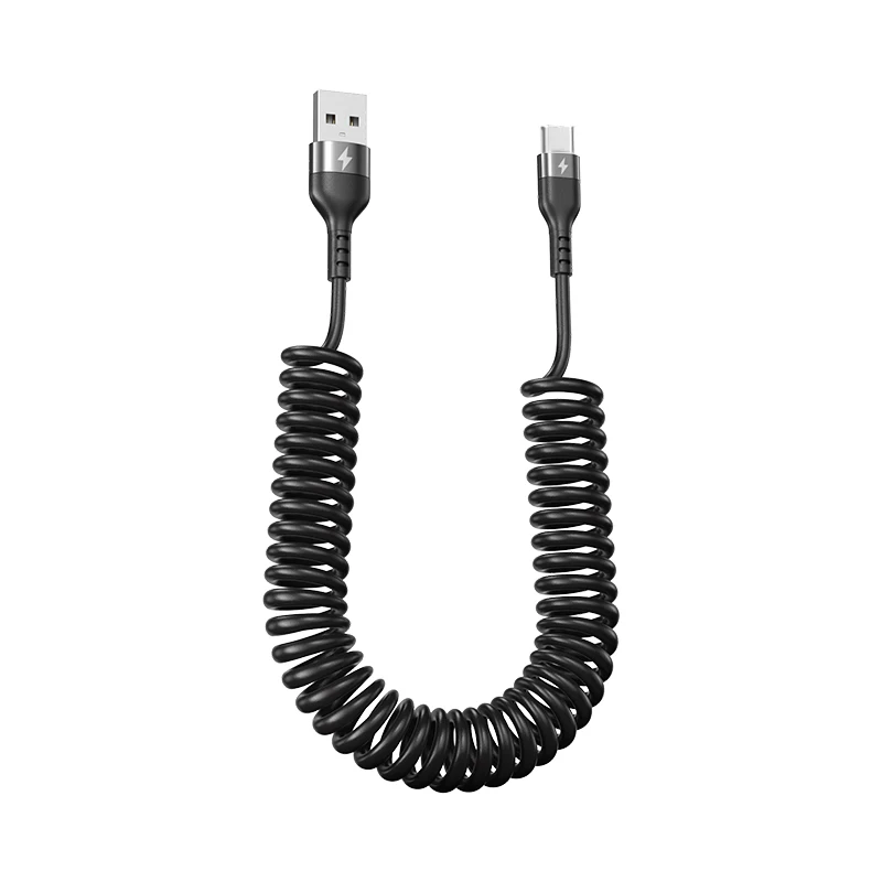 Пружинный USB-кабель типа C для Samsung S20 S21 Xiaomi POCO шнур быстрой зарядки Аксессуары