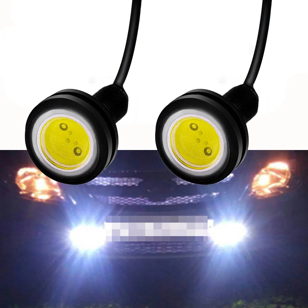 

Car Led Daytime Running Style Lights DRL 18mm/23mm Auto Eagle Eye Lamps Backup Reversing Parking Signal Lamp Waterproof Fog Bulb