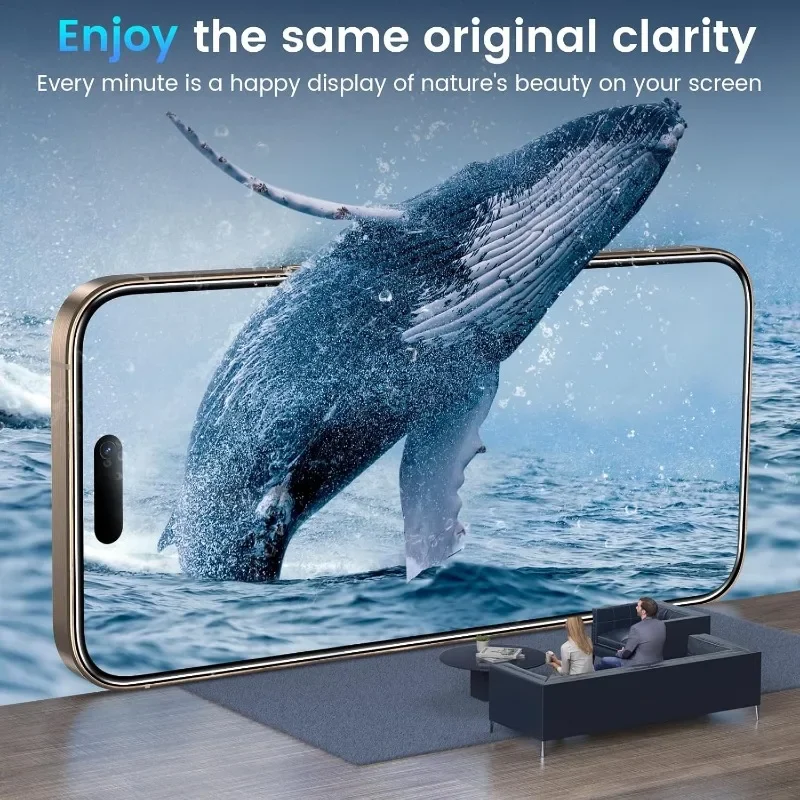 3 шт. закаленное стекло для iPhone 16 15 14 13 12 11 Pro Max Защитная пленка экрана IPhone 7 8 Plus SE XS XR