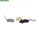 Забавная черная белая мышь 2 шт., игрушечная мышь, резиновая мышь, крысы, фигурки, Реалистичная игрушка, страшная шутка, пластиковые подарки ручной работы