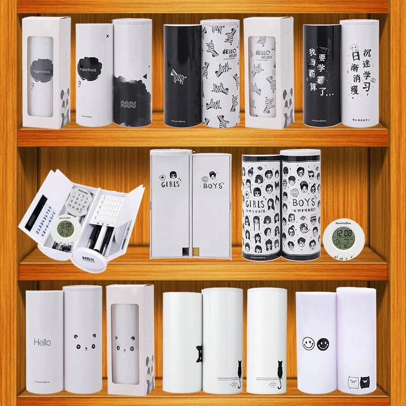 

Multifunctional Pencil Box Large Capacity Pencil Cases pen box with Mirror Calculator for office School Stationery