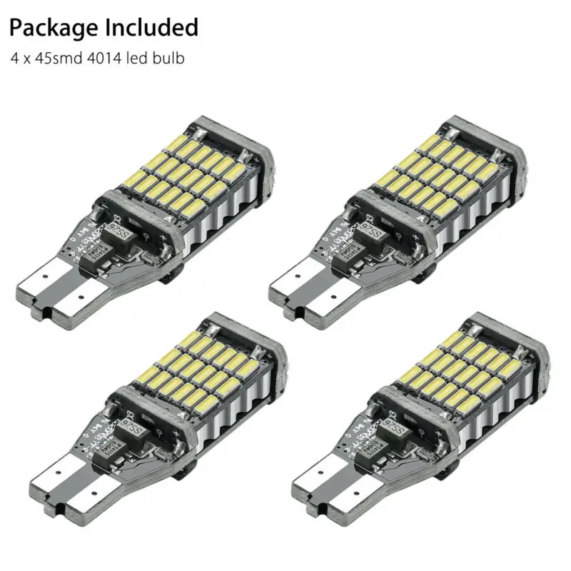

4x 45SMD LED Bulb Car Reverse Light T15 921 Bright Canbus Error Free Backup Lamp Brand New Auto Parts