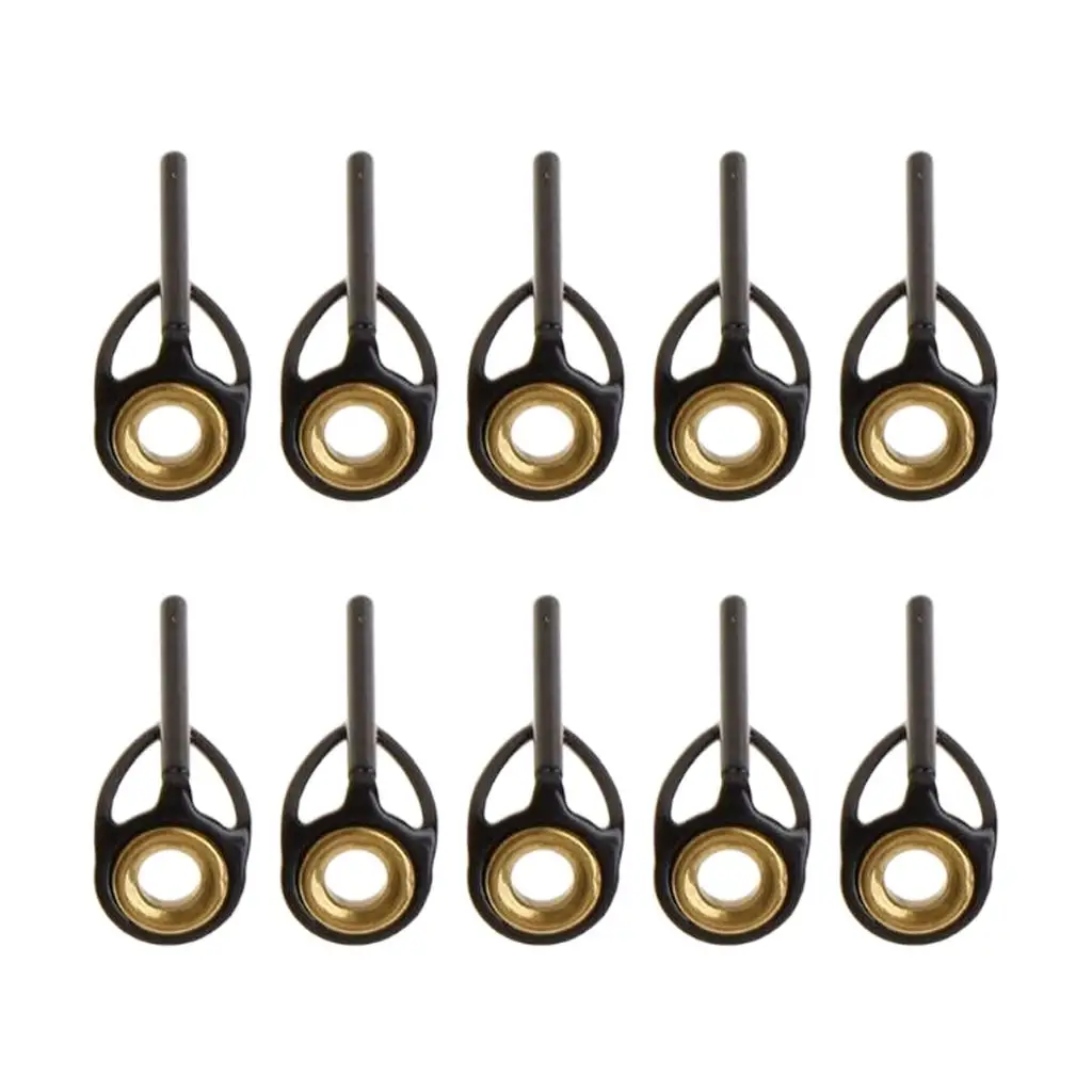 

10 Pieces Fishing Sturdy Rod Guides Wear-resistant Tips Eyes