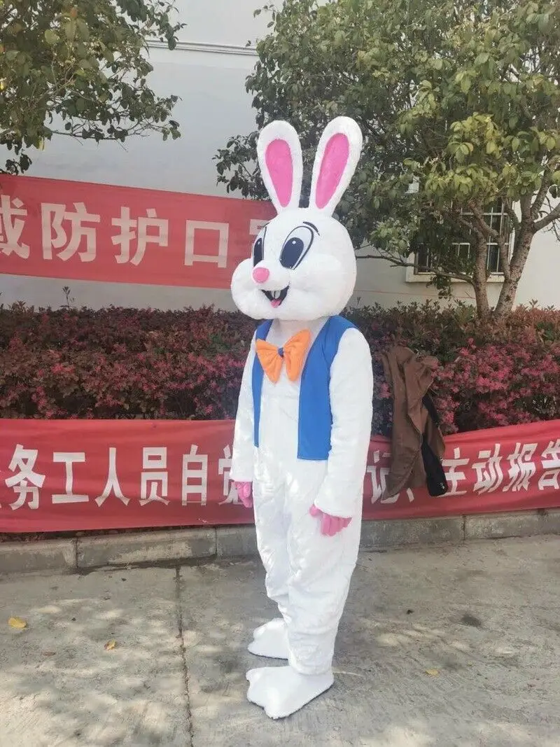 Пасхальный косплей кролик заяц костюм-талисман для косплея пушистые костюмы