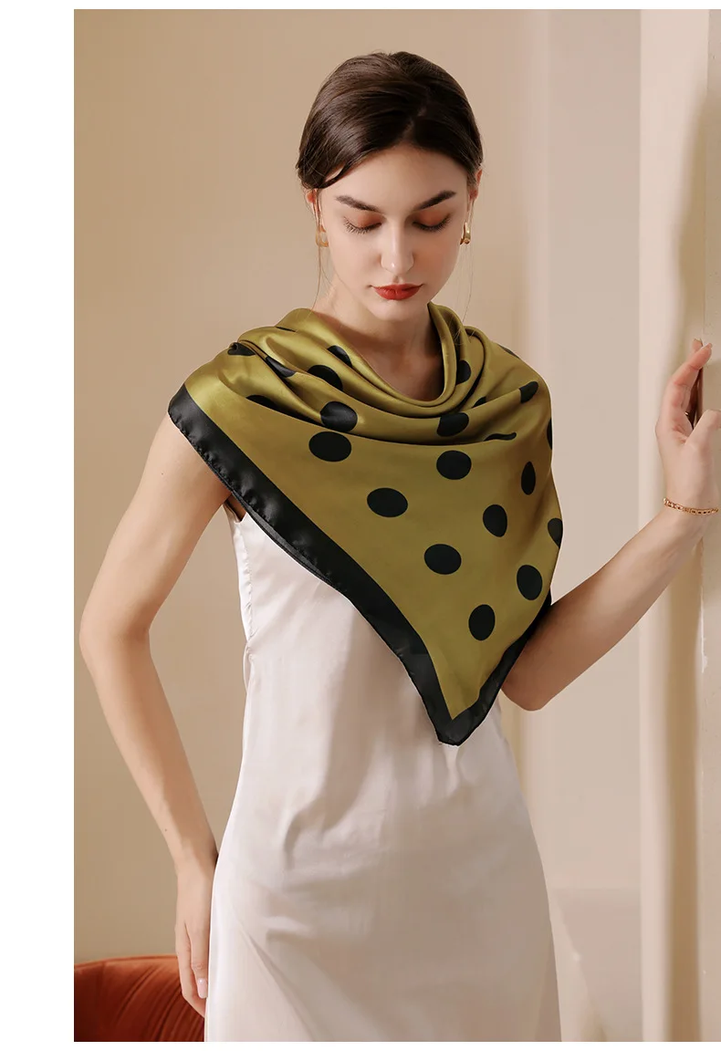 Новинка весна-лето 2022 шелковый шарф Женский искусственный шелк милый квадратный