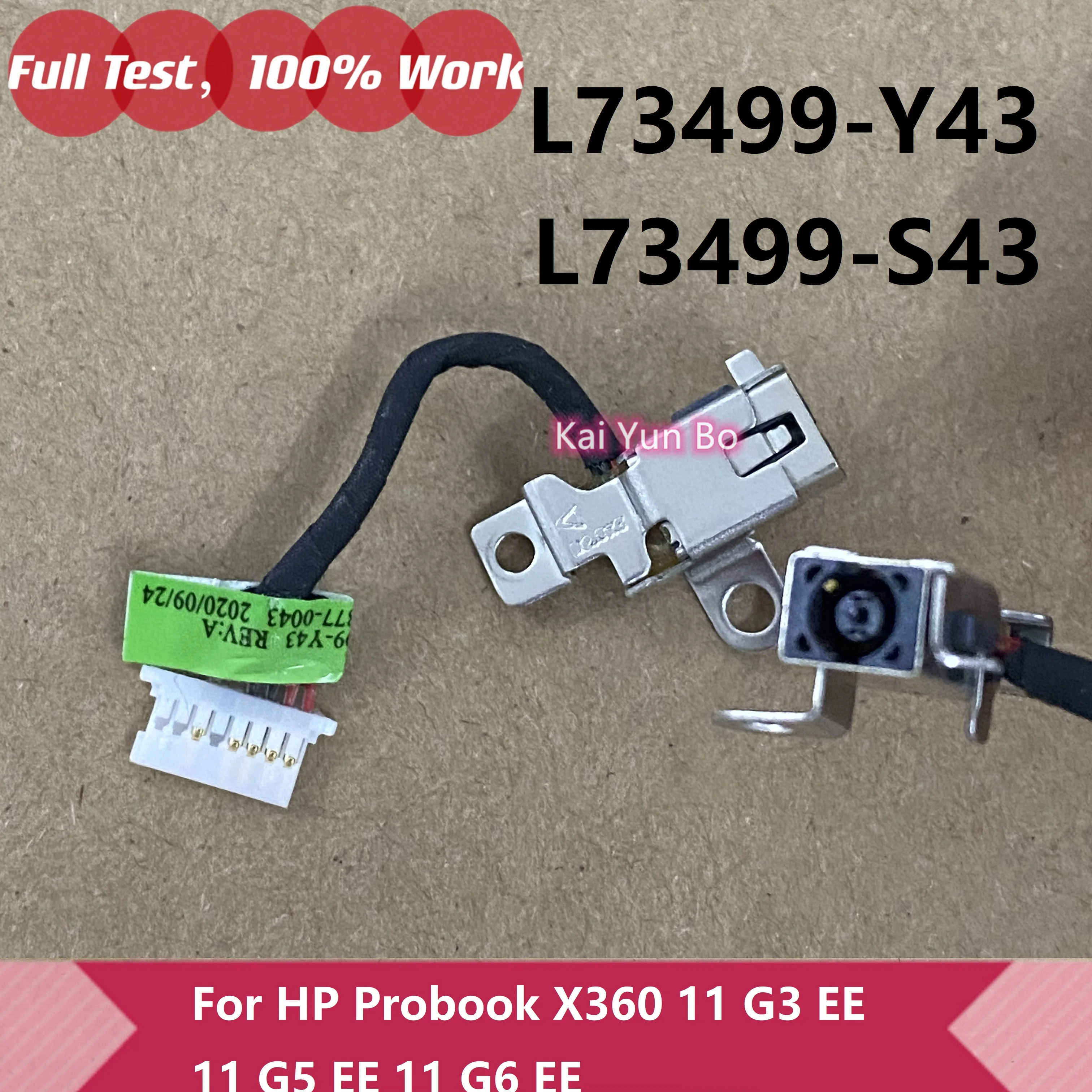 

Подлинный HP Probook X360 11 G3 EE 11 G5 EE 11 G6 EE DC IN Разъем питания с кабелем P/N L73499-Y43 L73499-S43 Ноутбук
