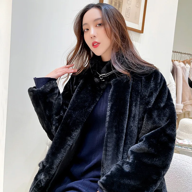 real women mink coats female mink fur coat genuine long fur coat ladies winter clothes oversize 6xl 5xl 7xl imitation fur coats