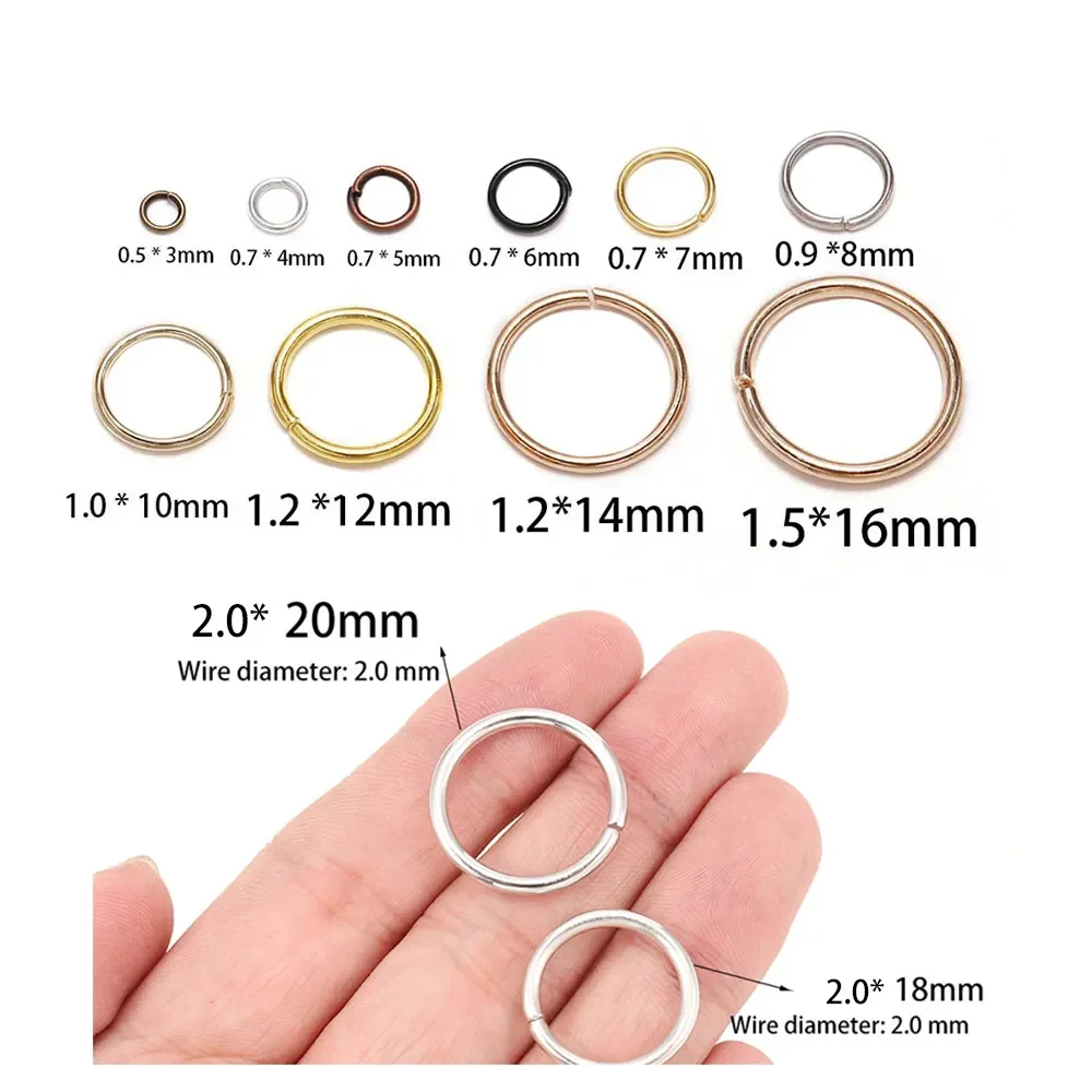 4 5 6 8 10 mm Jump Rings  Split Rings Connectors For Diy Jewelry Finding Making Accessories Wholesale Supplies
