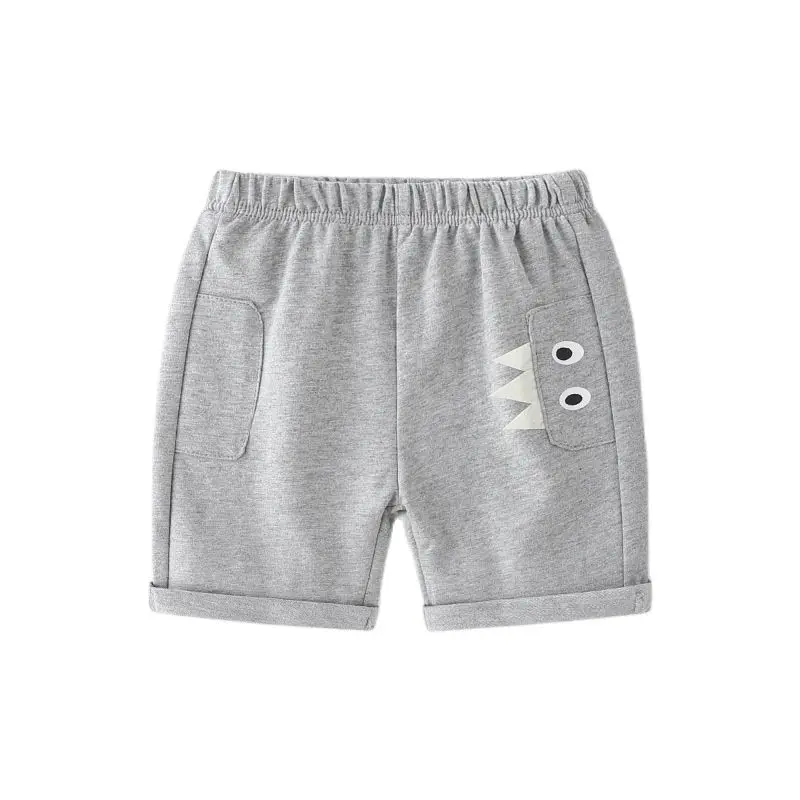 

Summer Kids Boy Short Pants Cotton For 2-6y Kids Casual Elastic Waist Sport Pants Solid Color Outwear Boy Shorts