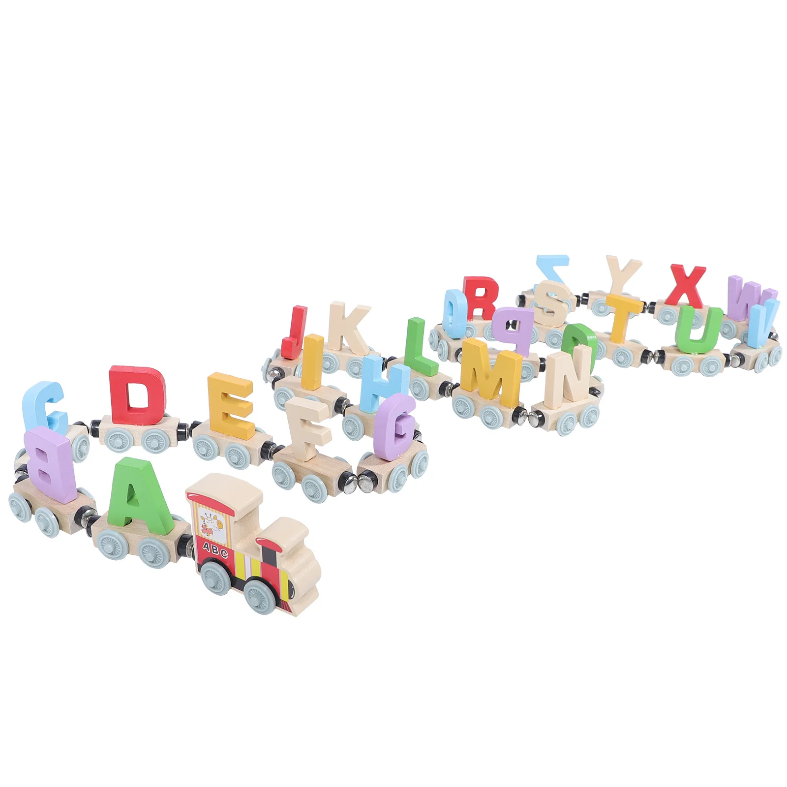 

1 Set Kids Educational Wood Magnetic Alphabet Train Toddler Magnetic Letter Train Toy