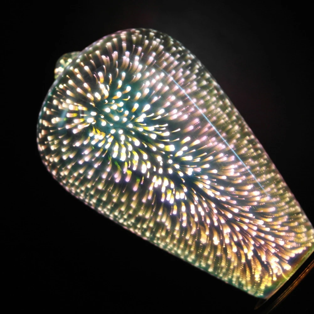 

Лампочка, фейерверк, ночник, звезда, Рождество, стекло 3D RGB, винтажный, блокировка RFID, домашний декор E27