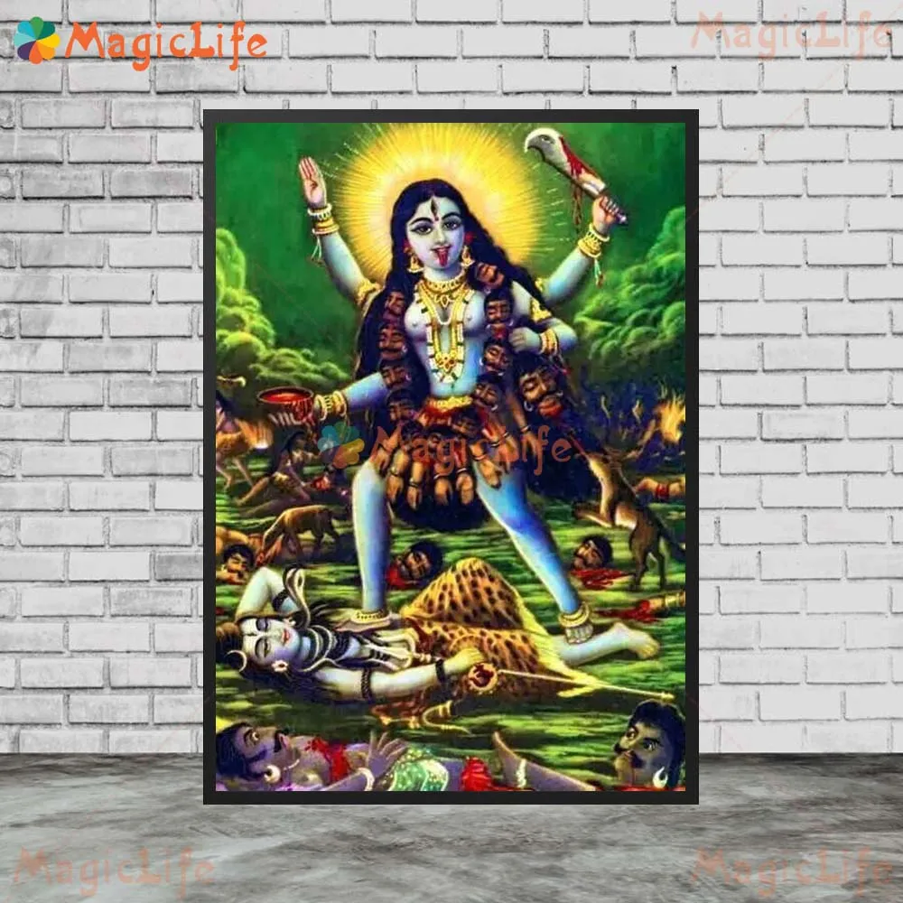 Религия Богиня Кали плакаты принты настенные панно для гостиной плакат на скандинавскую тему настенная живопись на холсте без рамы