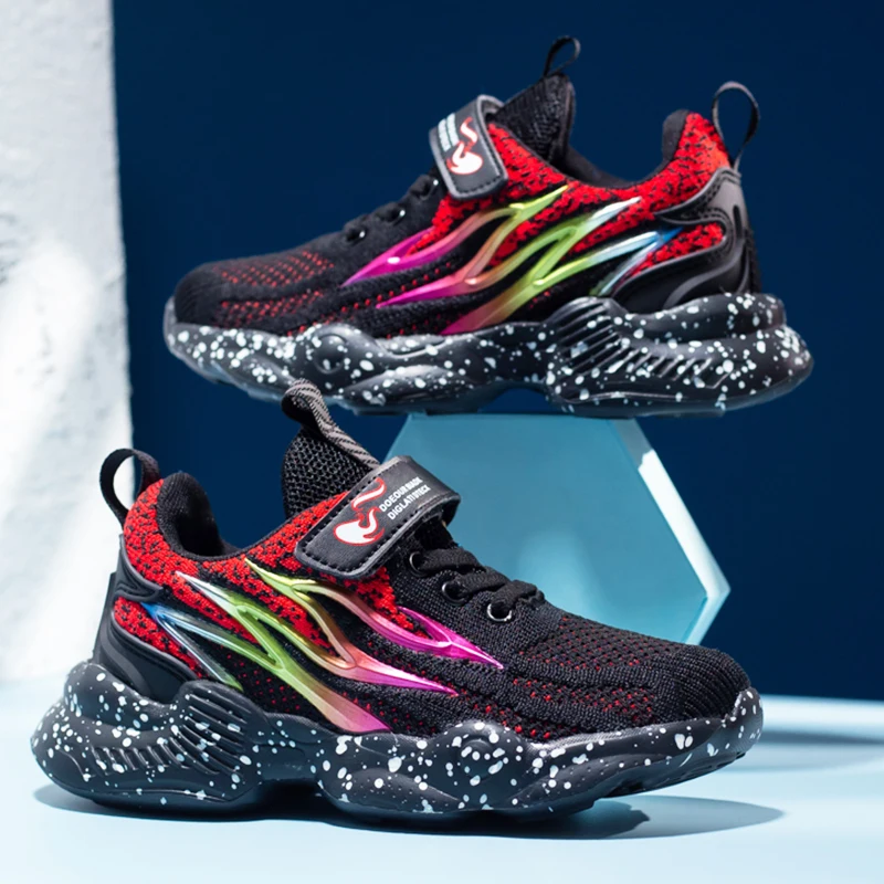 

Sport Shoes for Boys Running Sneakers Casual Outdoor Shoes Gradient Pattern Children's Light Mesh Fashion Shoes Kids Zapatillas