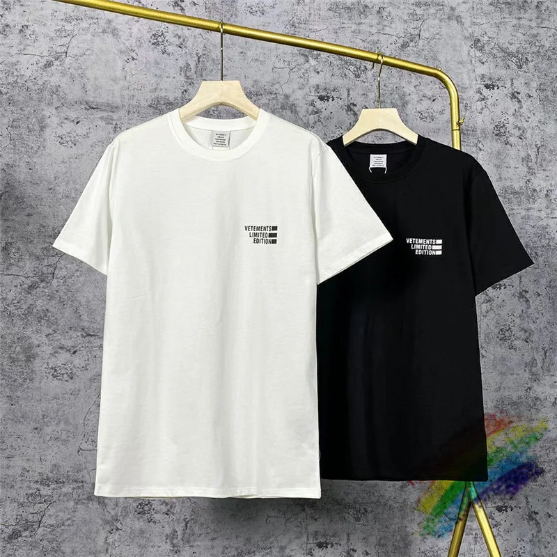 

2021SS VETEMENTS LIMITED EDITION Tee Men Women High Quality VETEMENTS T-shirt VTM Tops Collar Tag