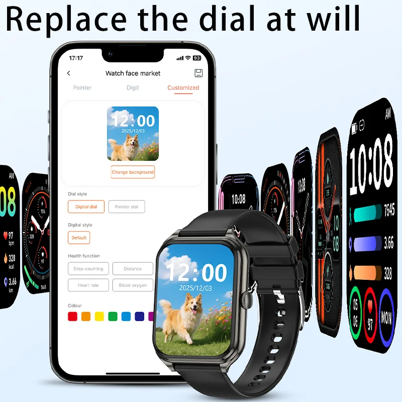 Фото Ультратонкие смарт-часы 2026 года, 1,93-дюймовый AMOLED-дисплей высокой четкости, беспроводные звонки, фитнес-трекер, умные часы для мужчин и женщин №4