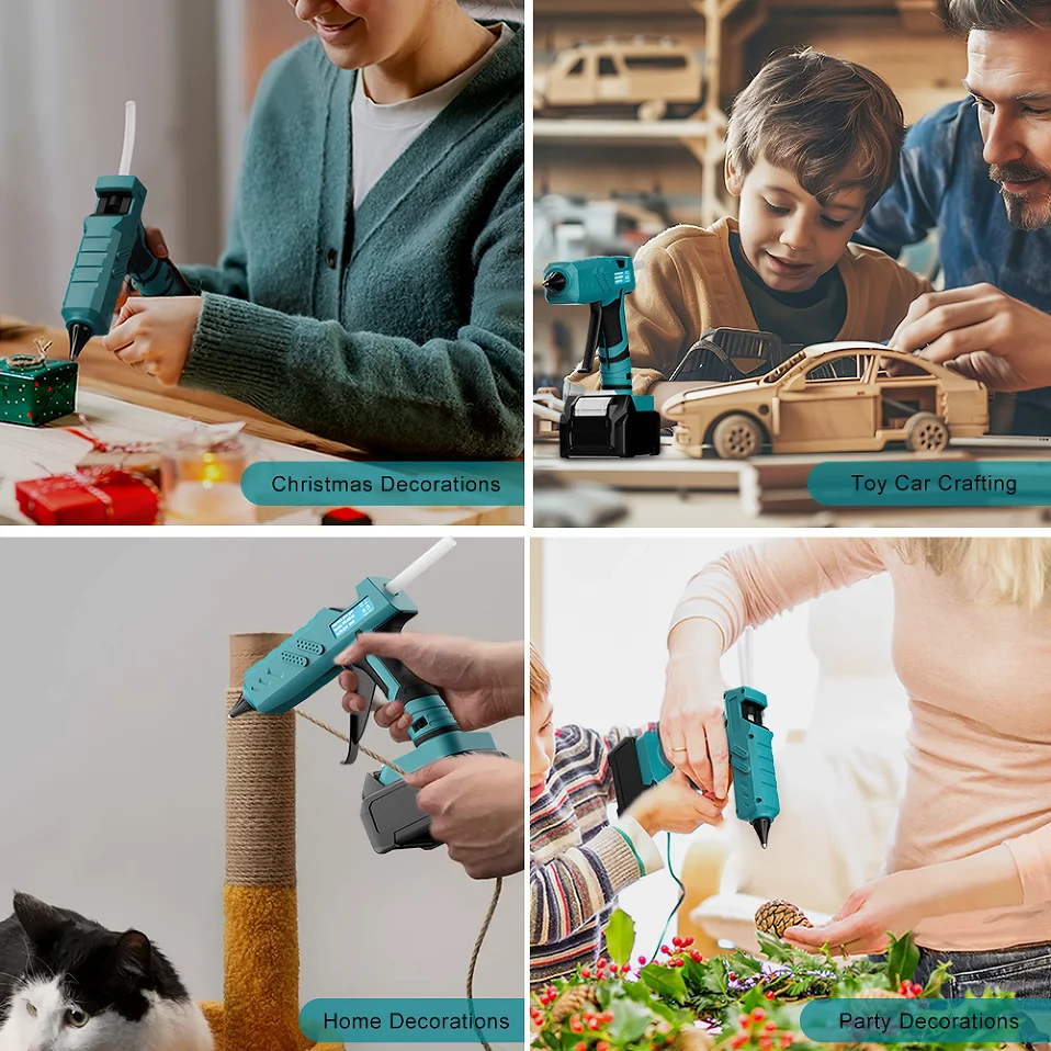 Пистолет для термоплавкого клея 60 Вт с 11-миллиметровым клеем