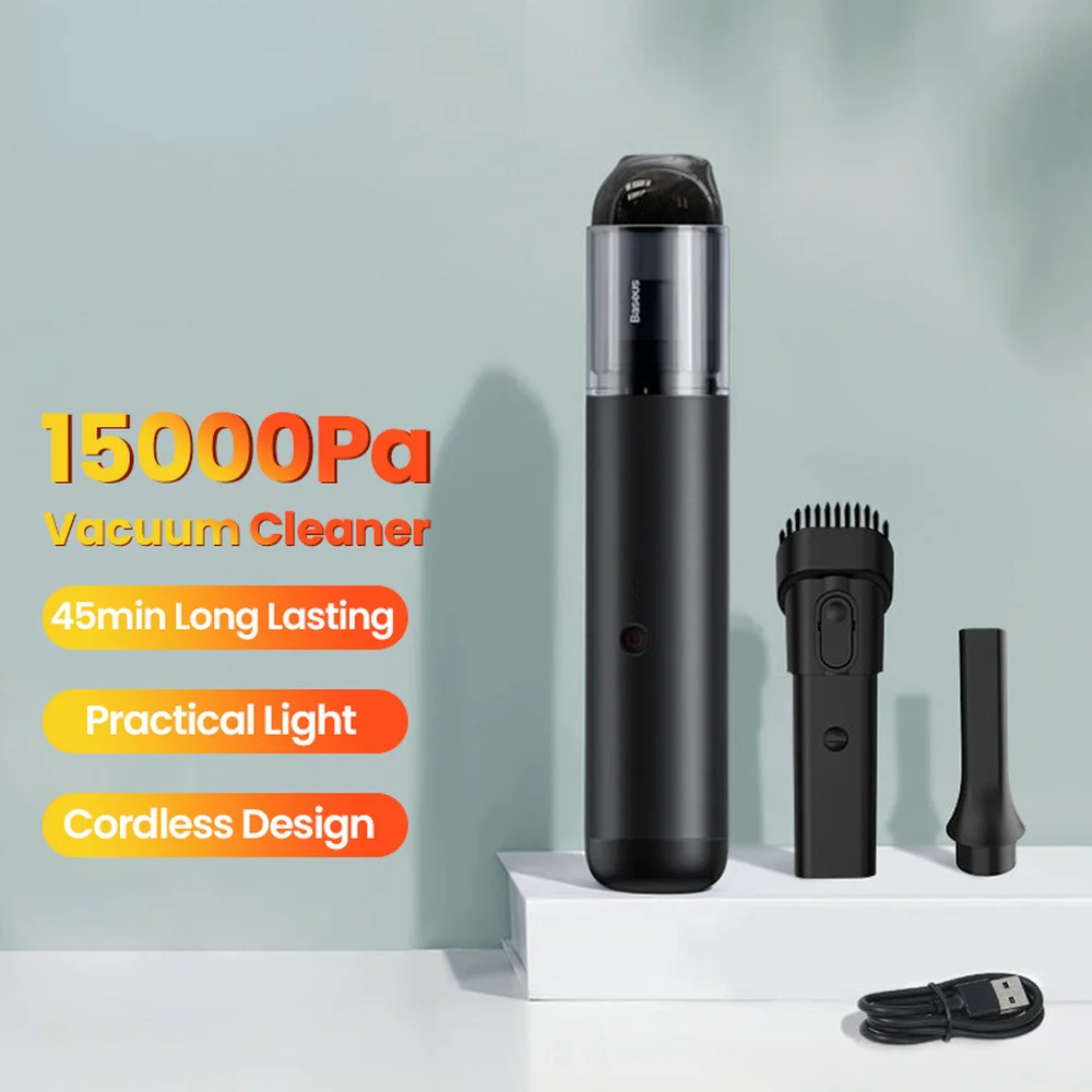 

15000Pa Car Cordless Vacuum Cleaner Wireless Handheld Mini Vaccum Cleaner for Car Home Desktop Cleaning Portable Vacuum Cleaners