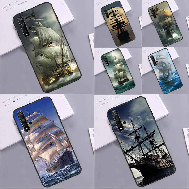 Фото Чехол с пиратским кораблем для Huawei Nova Y70 Y90 Y60 Y72 Y61 Y91 12s 12i 11i 7i 8i 9 10 SE P60 Pro P30 P40 Lite №1