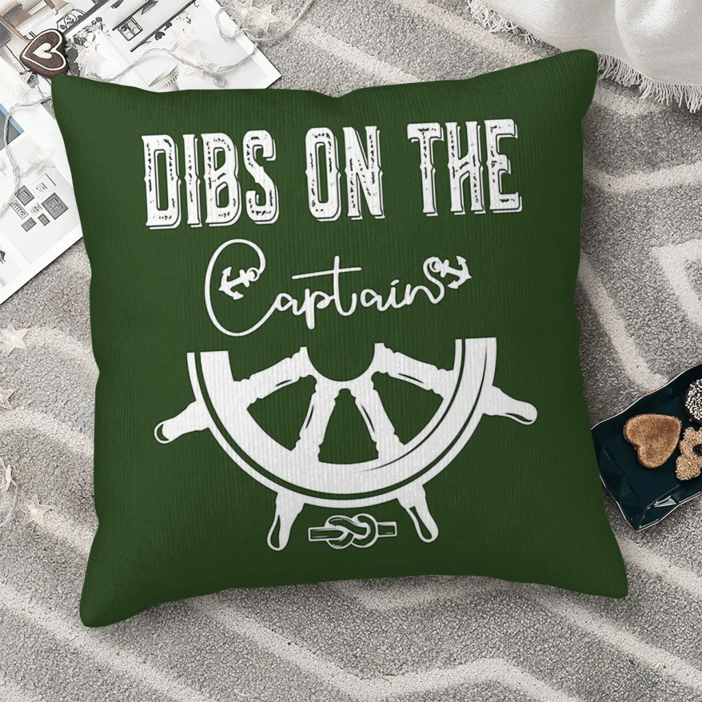 

Funny Wife Polyester Cushion Cover Captain Maritime Hegemon Sofa Garden Decorative Breathable Pillow Cover