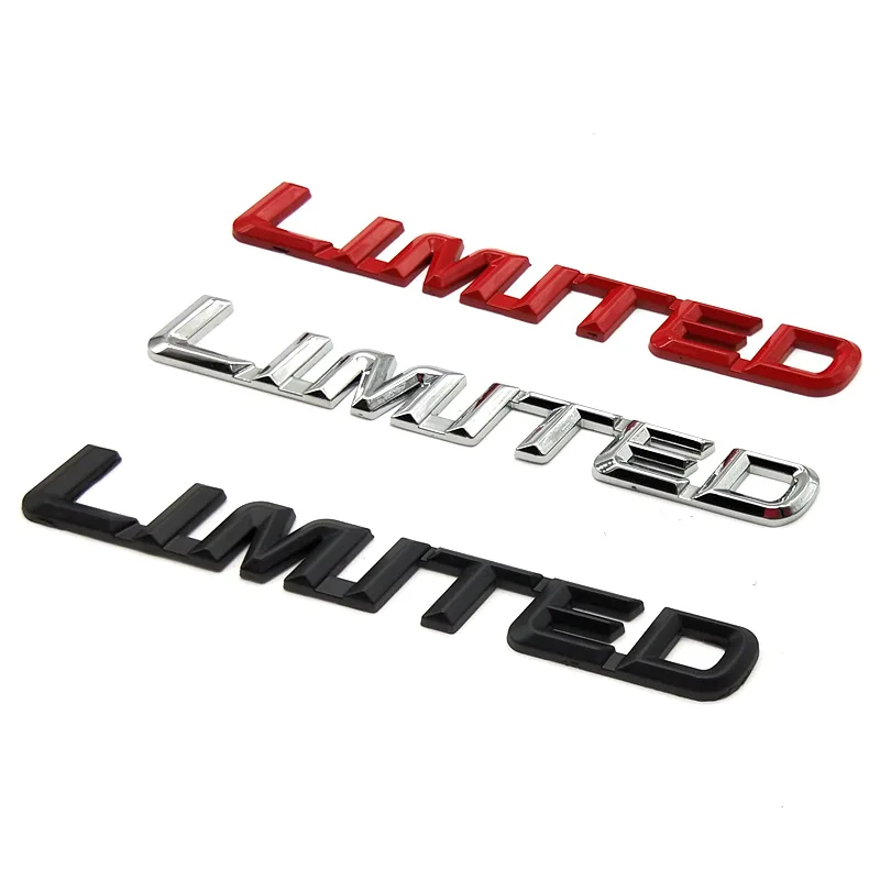 

1 Pcs Car 3D Metal Red Chrome Black Badge Sticker Luxury LIMITED Edition Letter Emblem Logol Fit for Toyota Highlander