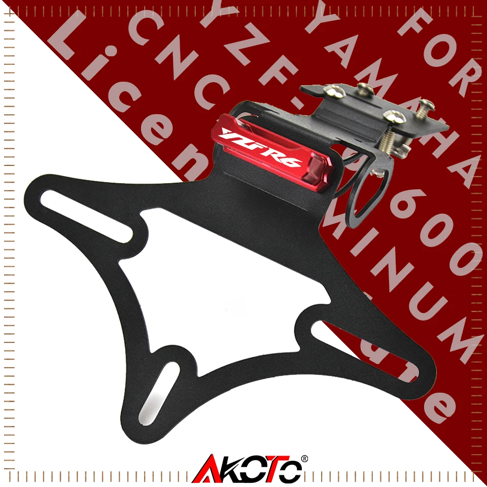 

WIth LOGO Motorcycle License Plate Holder Tail Tidy For Yamaha YZF R6 YZF-R6 2017 2018 2019 2020 Led Light Fender Eliminator