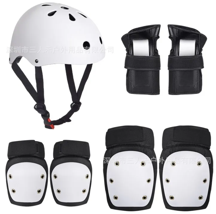 

7pcs Kids Adults Helmet Knee Elbow Pads Wrist Guard Sports Protective Gear Cycling Scooter Skateboard Safety Set child child