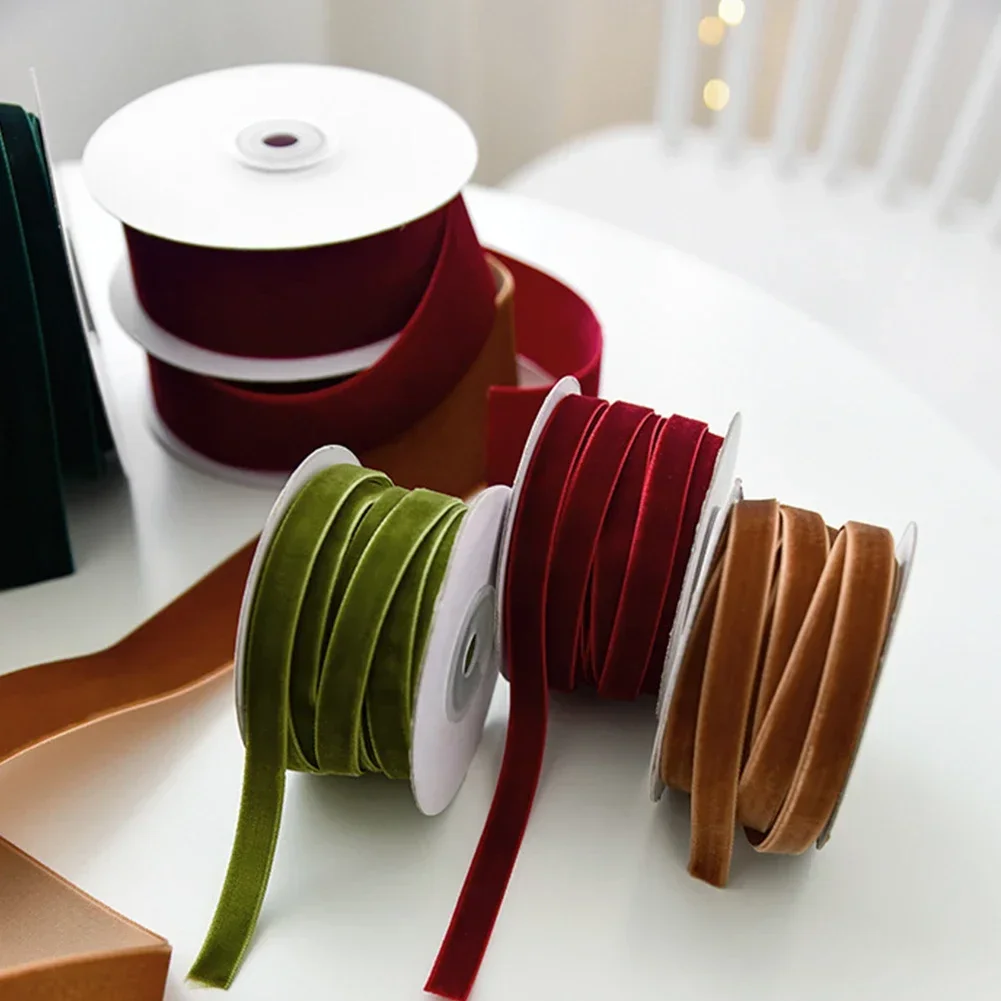 10 М Рождественская Декоративная Тканевая Лента Атласная Ткань Односторонняя