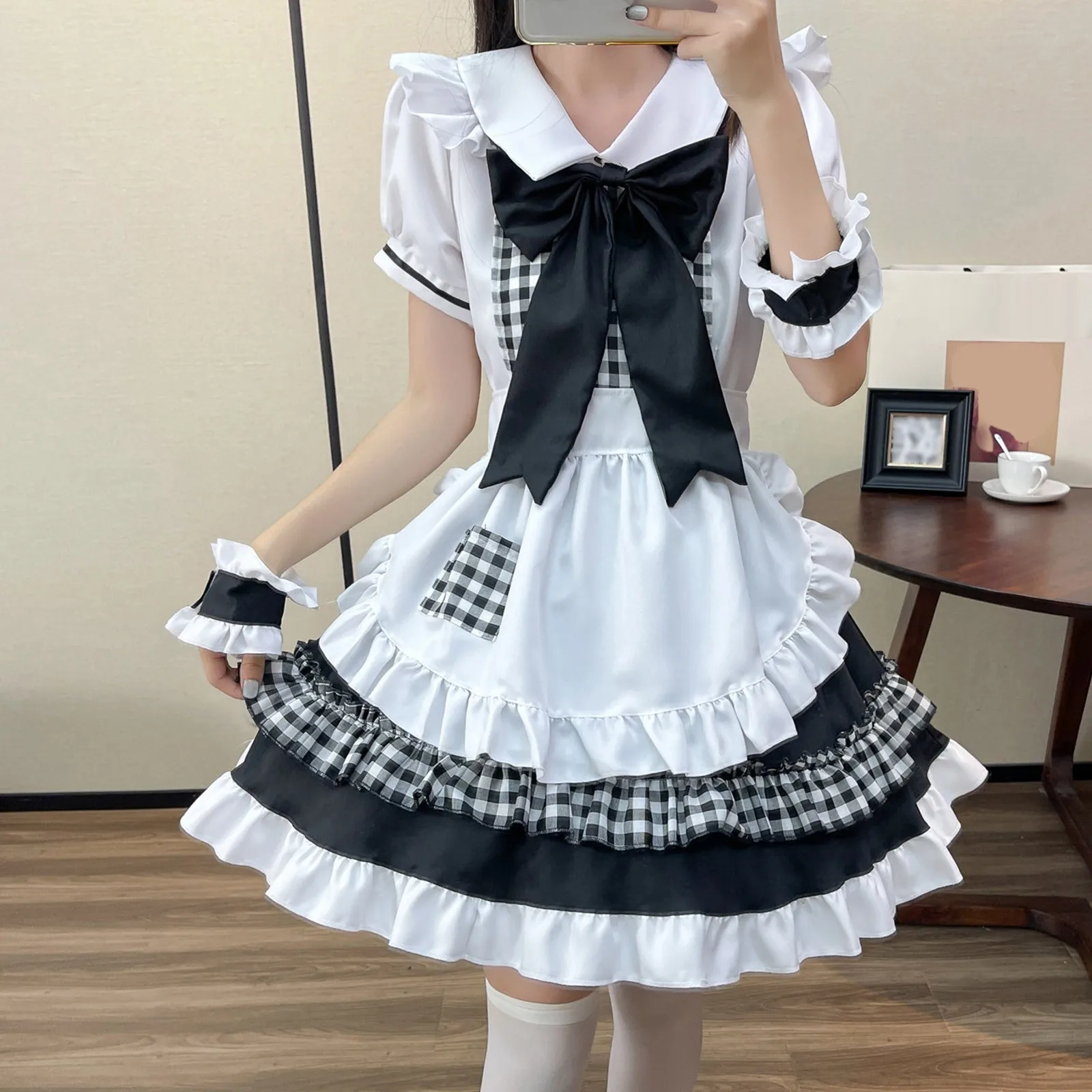 

Female Dress For Bavarian Oktoberfest Short Sleeve Large Bow Traditional Beer Maid Cosplay Costume Beer Girl Fancy Sweety Dress