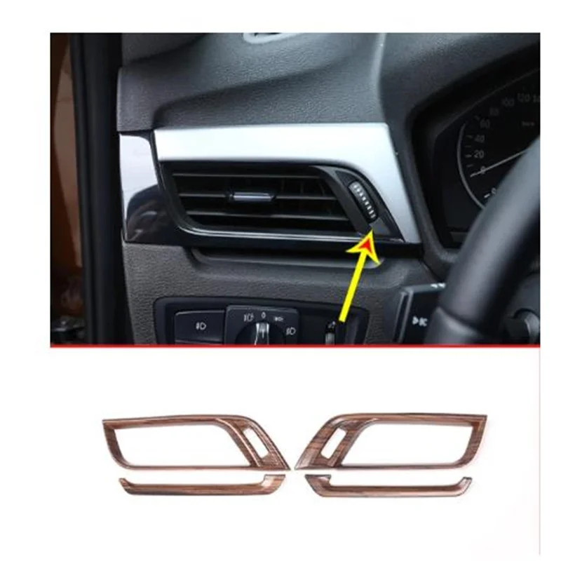 

Pine Wood Grain Colour For BMW X1 f48 2016-2019 X2 F47 2018 Car ABS Dashboard Side Air Conditioning Vent Cover Trim LDH 4pcs