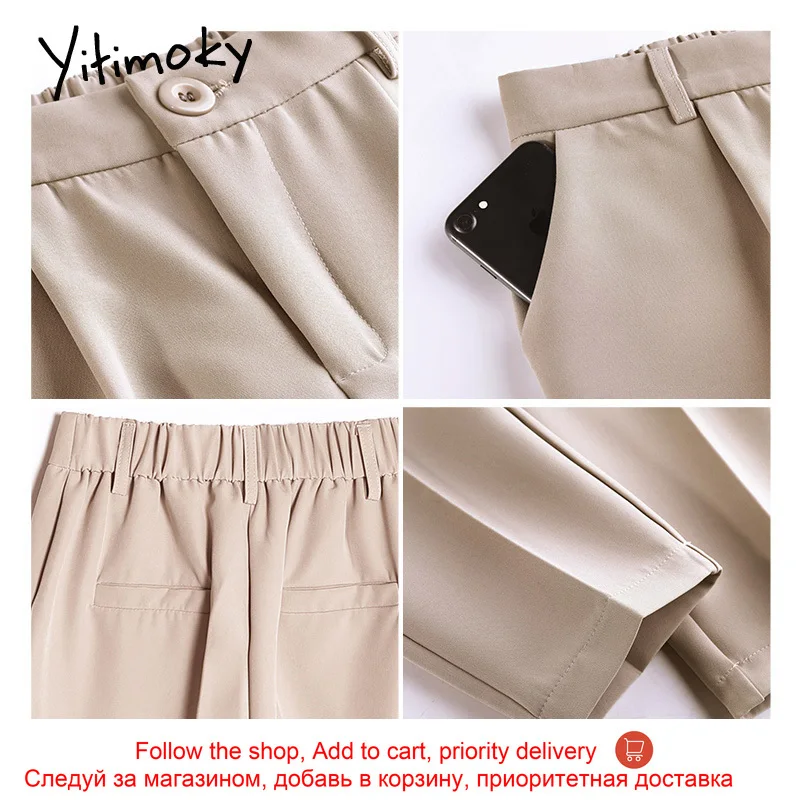Yitimoky женские штаны костюм брюки для женщин размера плюс 3XL офисные дамские