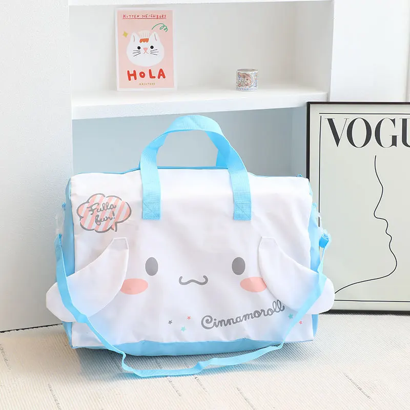 

Sanrio аниме Hello Kitty Kuromi My Melody Cinnamoroll, вместительная портативная дорожная сумка, складная сумка для хранения, подходит для путешествий