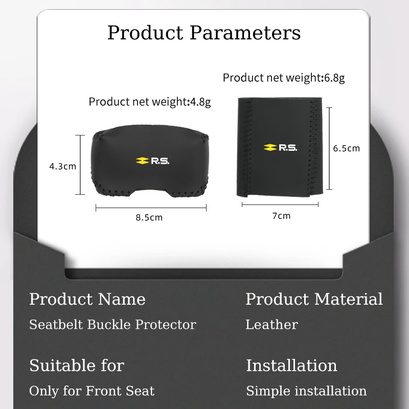 2 шт. кожаный защитный чехол с пряжкой ремня безопасности для Renault QM6 Kardian Rafale Espace
