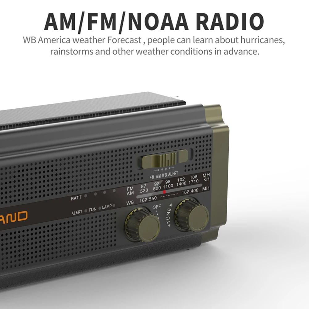 Аварийное радио на солнечной батарее AM FM NOAA вссветильник светильник для чтения