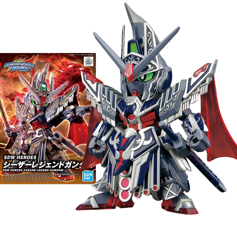 

Bandai Genuine Gundam Model Kit Anime Figure SDW HEROES CAESAR LEGEND GUNDAM Action Figures Collectible Toys Gifts for Kids