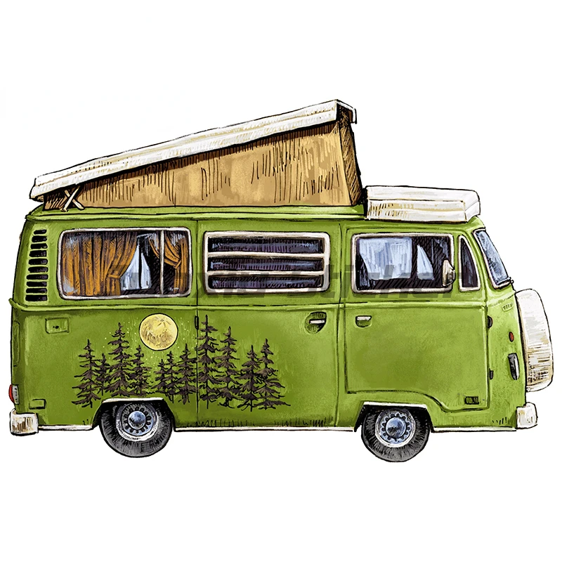 

Виниловые наклейки и наклейки для автомобиля Camper Van, модные водонепроницаемые наклейки с граффити в стиле фургона «сделай сам», в стиле хип-хоп
