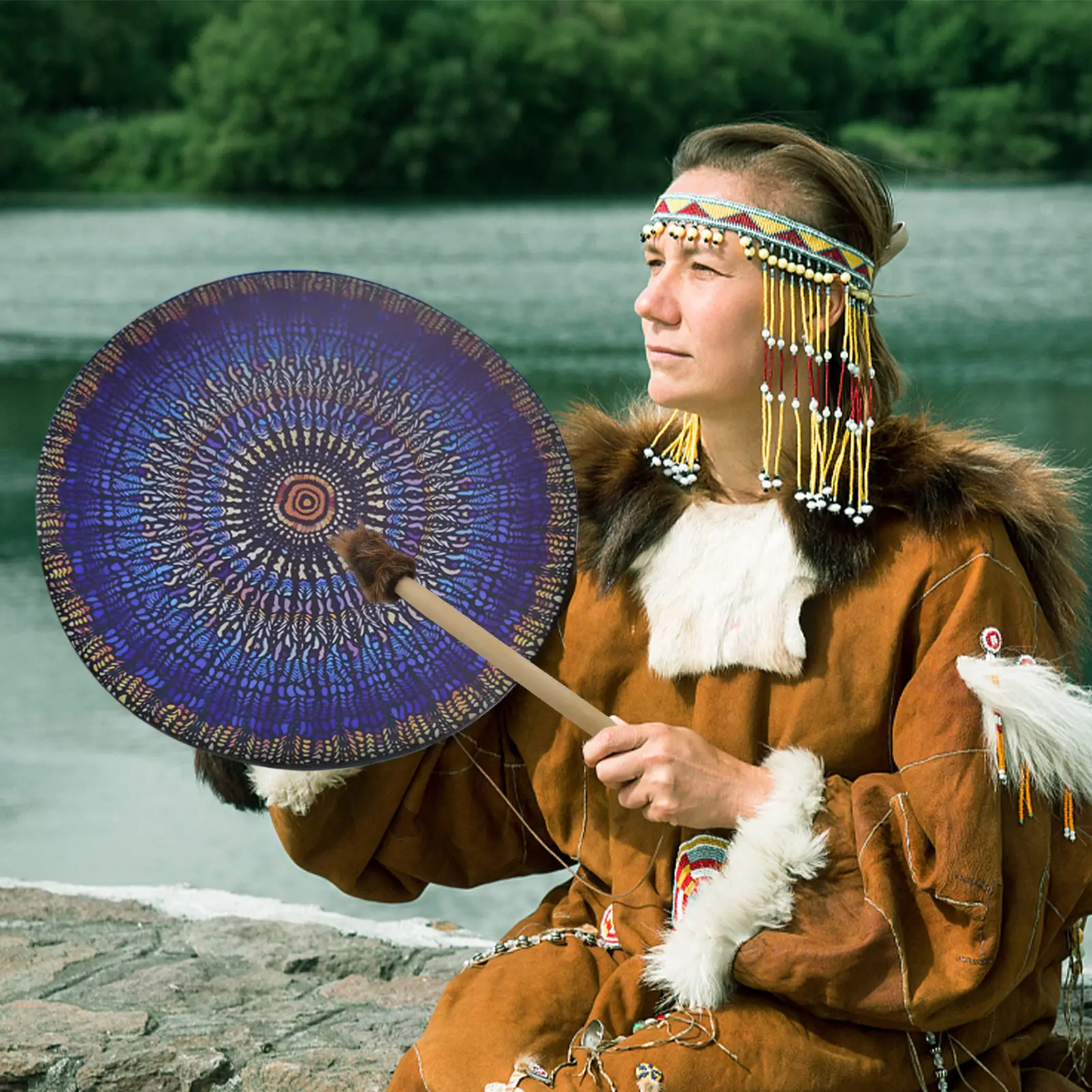 Барабан шамана дерево жизни украшение деревянный шаманский барабан ударная рама