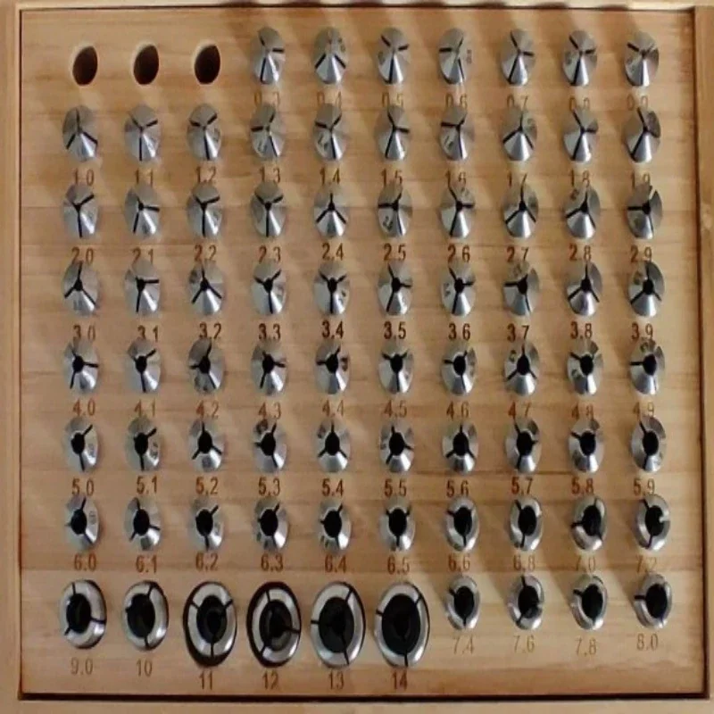 77 шт./комплект пружинные патроны для токарного станка 0 3-14 мм