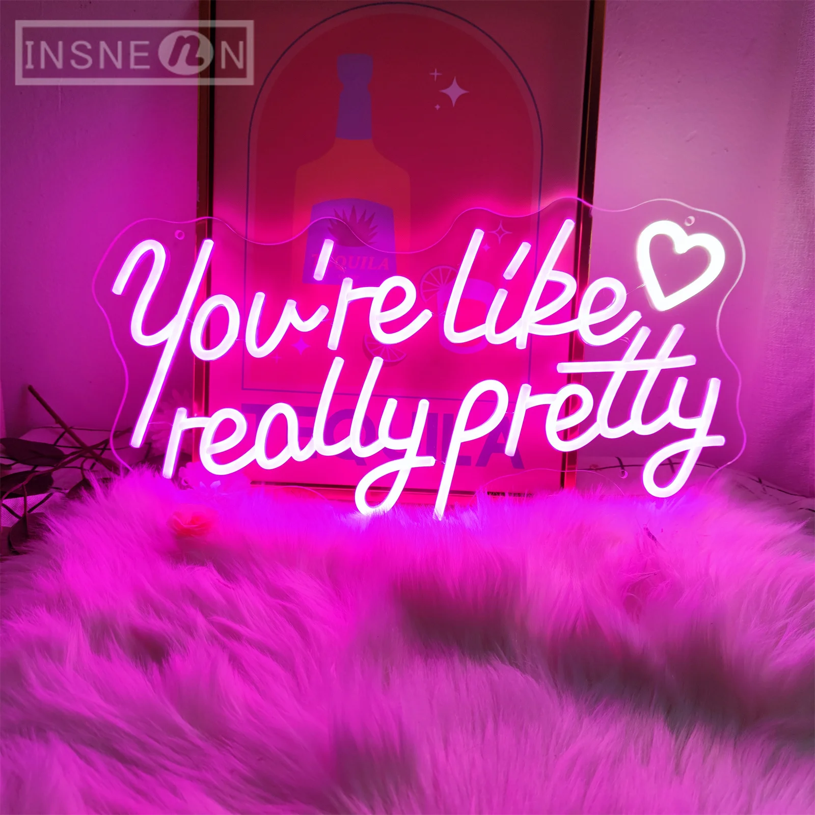 

You Are Like Really Pretty LED Neon Sign Wedding Decor Bedroom Bar Decor Bachelorette Party Pink Room Decoration Neon Sign Lamps