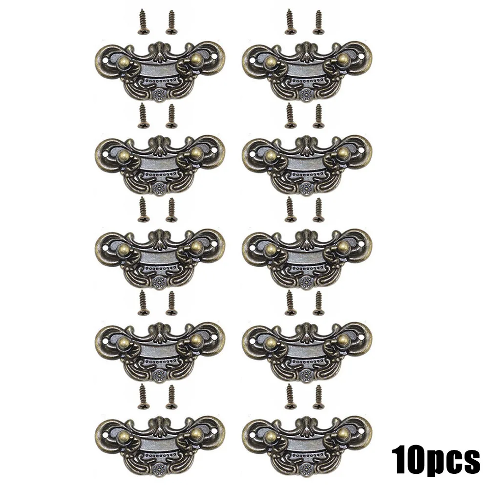 

10pcs Antique Bronze Cabinet Pulls Drawer Cupboard Dresser Jewelry Box Handles Bookcase Knobs Furniture Fittings Home Hardware