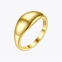 enfashion punk smooth ring gold color stainless steel big simple finger rings for women fashion jewelry anillos mujer r204041