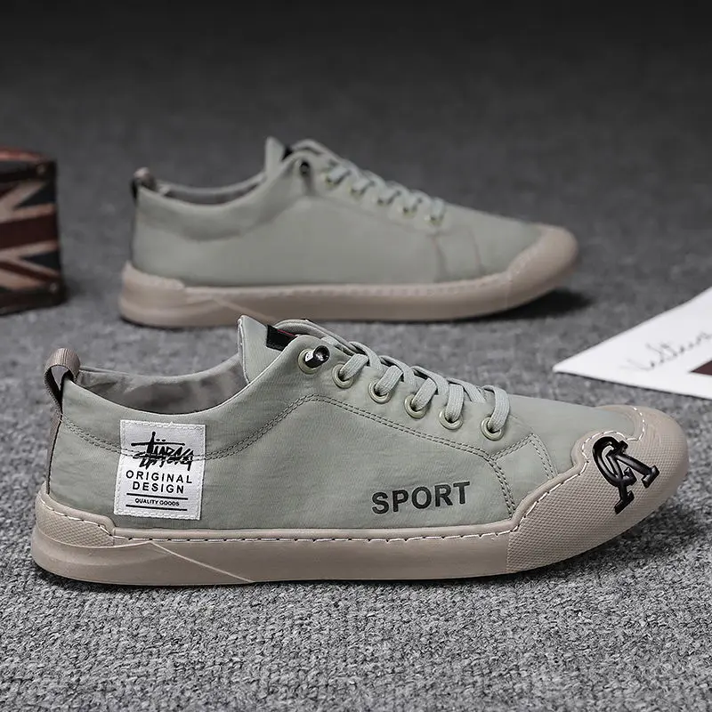 Mannen Casual Sneakers Nieuwe Mode Geest Ronde Neus Mannen Casual Schoenen  Ademende Lace Up Mannen Canvas Schoenen | АлиЭкспресс
