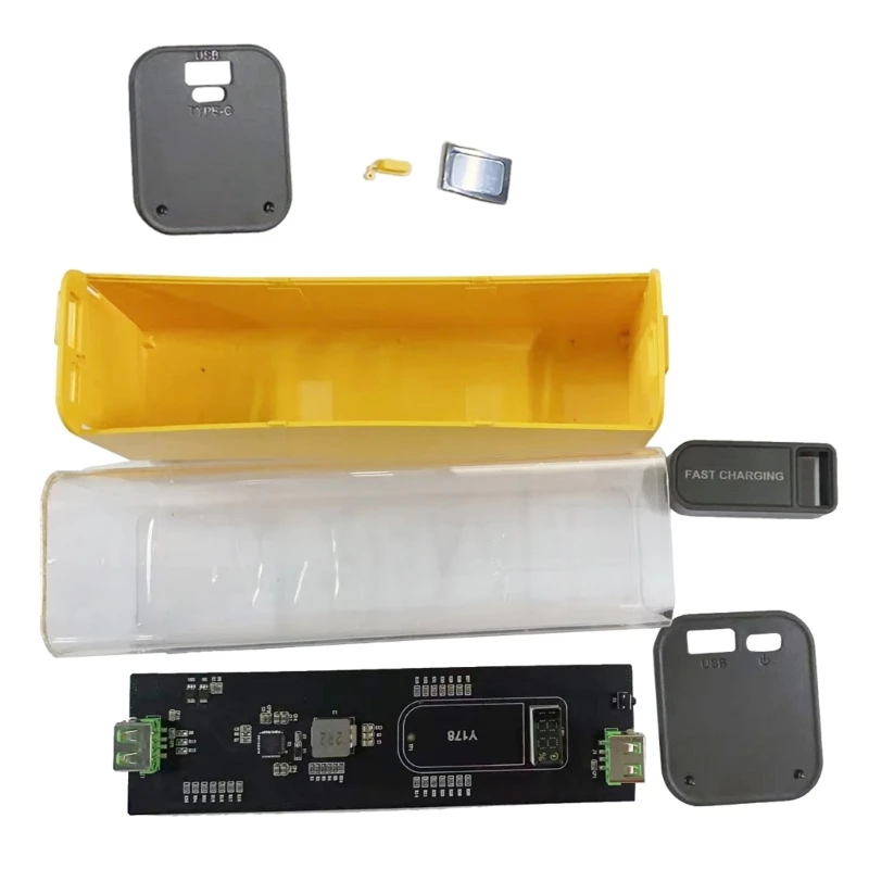 

Battery Charging Enclosure Holder USB Type C Battery Power Supply Box for 8PCS 18650 Battery Charger Rechargeable