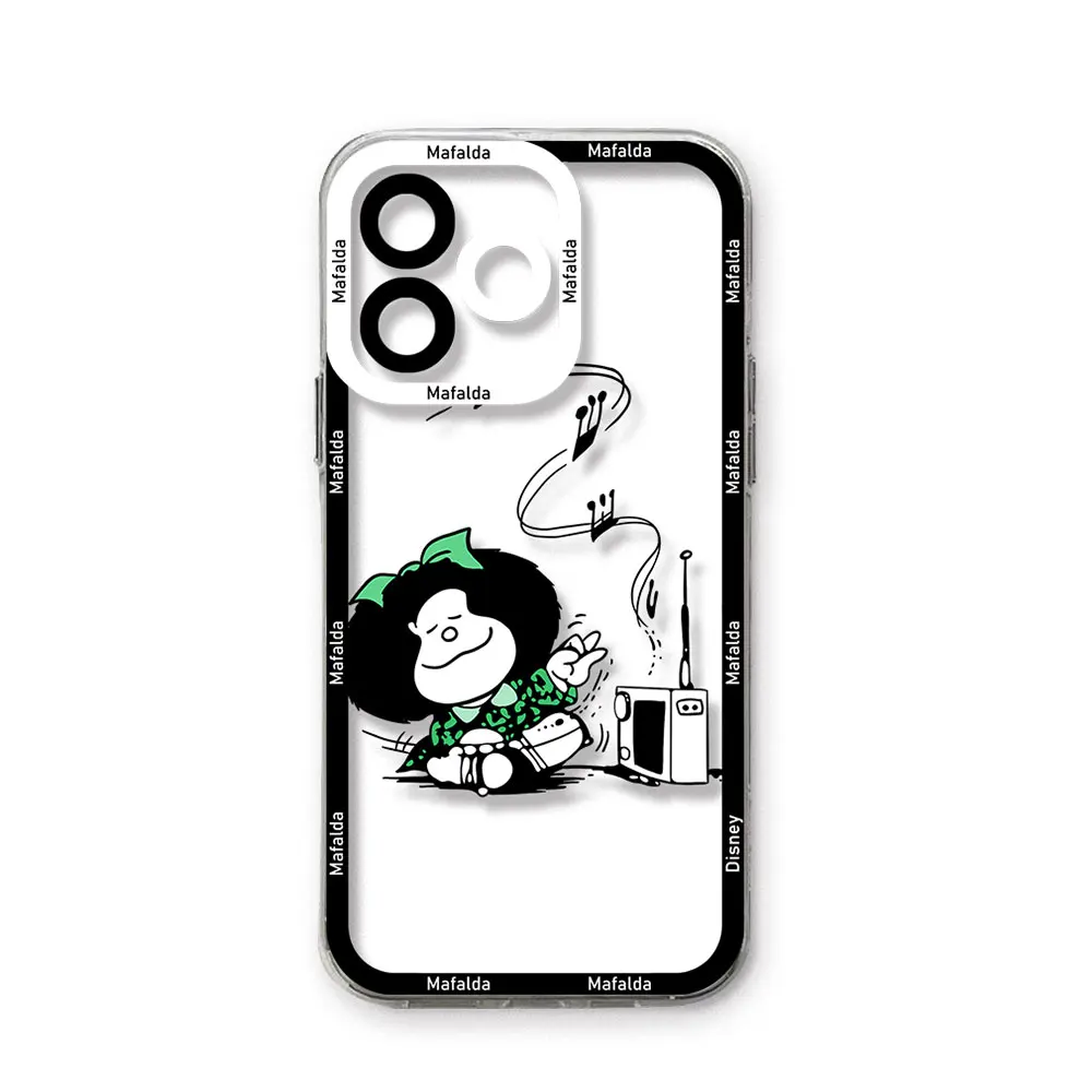 Мультяшный прозрачный чехол M-Mafaldas для Samsung A73 A72 A71 A55 A52 A51 A50 A42 A35 A33 A32 A31 A30 A24 A23 A22 A13